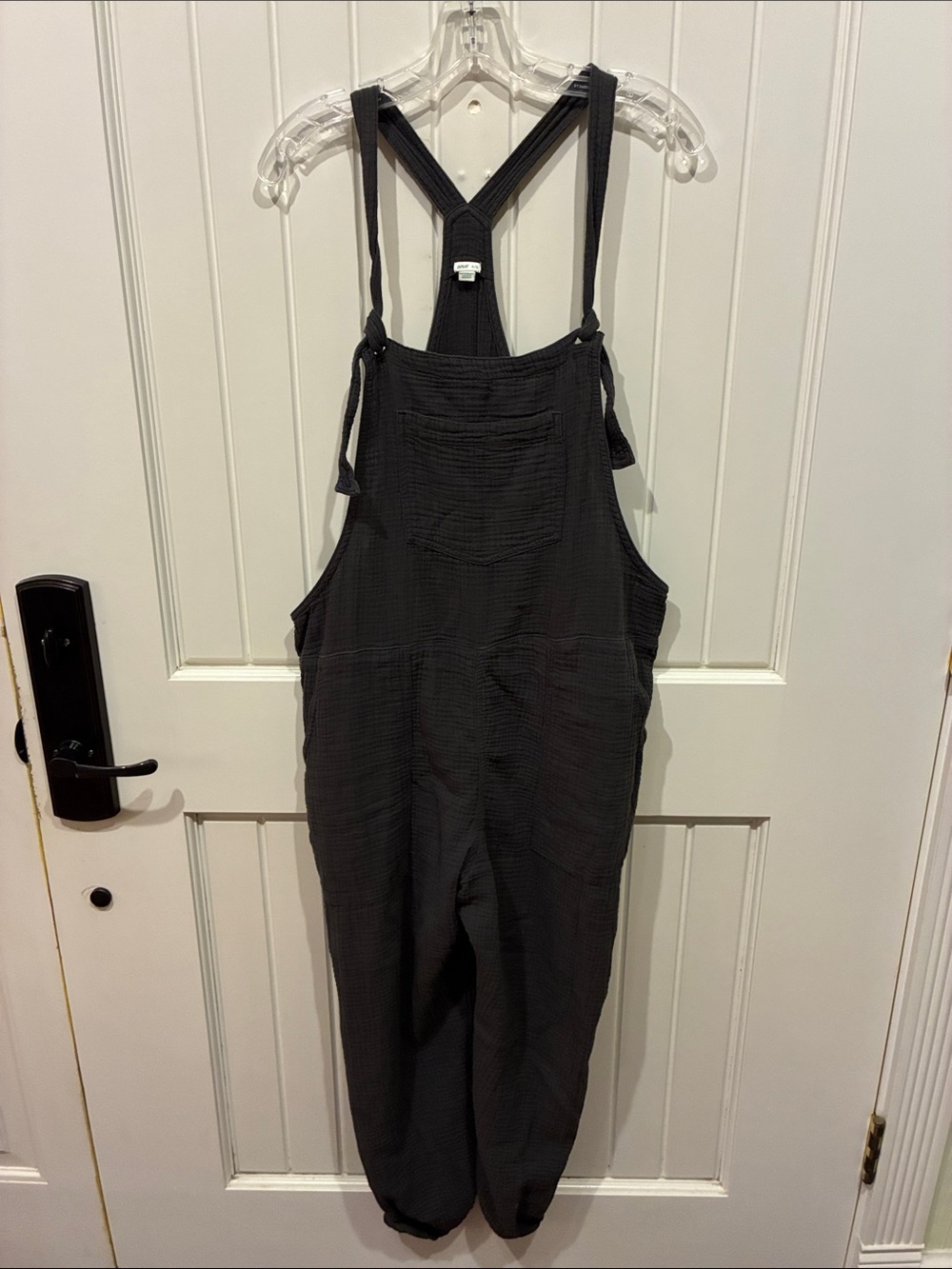 Aerie Cotton Gauze Jumpsuit Overalls Gray